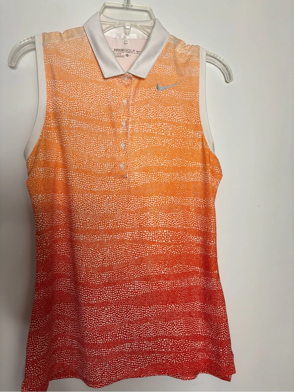 Nike Women's Orange Ombre Dri-FIT Sleeveless Polo